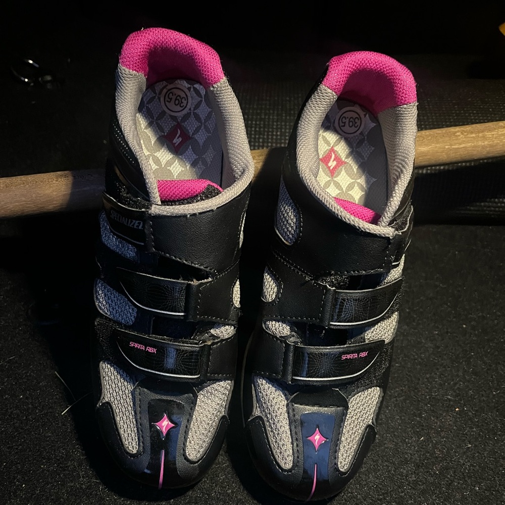 Specialized Black and Pink Cycling Footwear